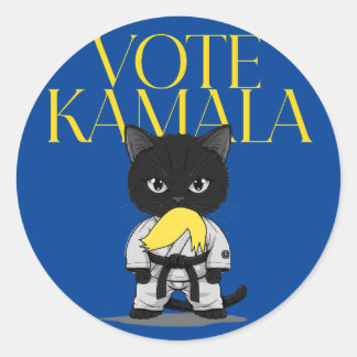 Adesivo Gato Damas por Kamala Harris Sticker, Anti-Trump
