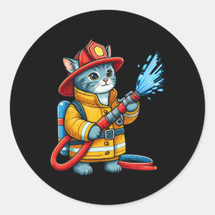 Adesivo Gato de Amante de os animais de Bombeiro Gato