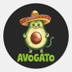 Adesivo Gato de Avogato Sombrero Cat Engraçado Cinco de Ma