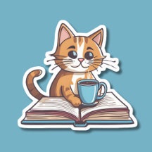 Gato de Bookworm à Prova de Água do Café