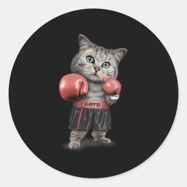 Adesivo Gato de boxe (Frente)