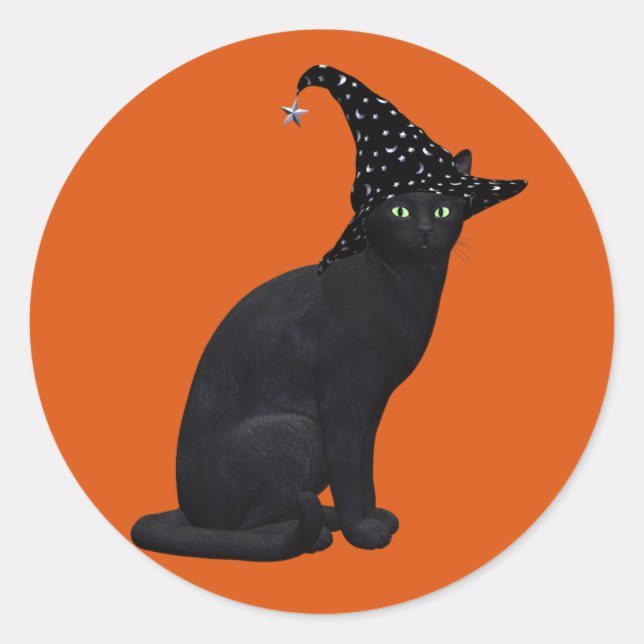 Adesivo Gato de Bruxa Negra (Frente)