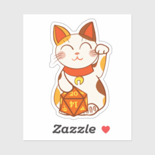 Adesivo Gato de Calico, Lucky Maneki Neko RPG