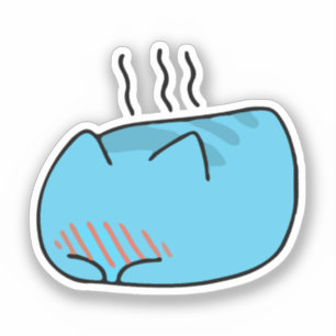 Adesivo Gato de Capoo de BugCat, Gato de Cômico de Kawaii