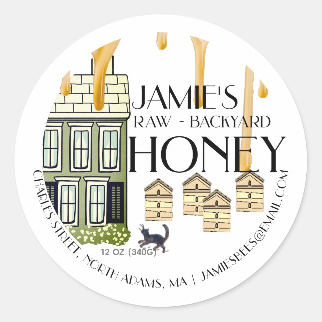 Adesivo Gato De Colheita De Mel De Algodão (Frente)