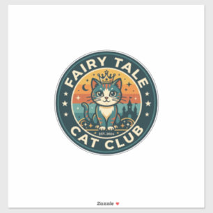 Adesivo Gato de Conto de Fadas Design de Gatinho Fofo - Ga