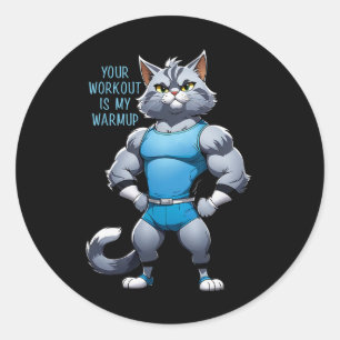 Adesivo Gato de Desenho Animado Engraçado - Estilo Academi
