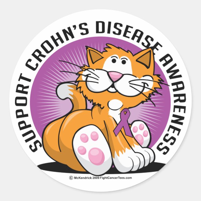 Adesivo Gato de Doença de Crohn (Frente)