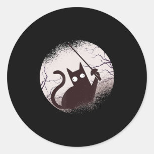 Adesivo Gato de esgrima de caça-esgrima de esgrima