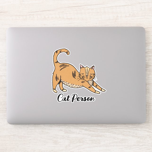 Adesivo Gato de Gata Ilustrado (Computador)