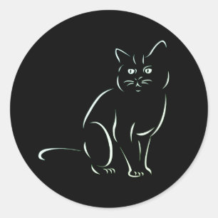 Adesivo Gato de Gatinho Branco
