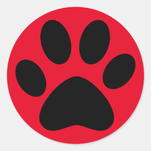 Adesivo Gato De Gato Simples Preto Vermelho