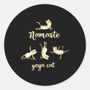 Adesivo Gato de Ioga Namaste Om Meditação Esporte Meow Ins