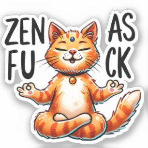Adesivo Gato de ioga - Zen