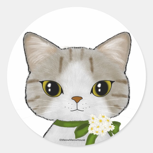 Adesivo Gato de Lua Completa (Frente)