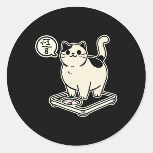 Adesivo Gato de Matemática em Sobreposição I Superior A 8