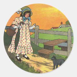 Adesivo Gato de merda onde você esteve? Madre Goose Rhyme