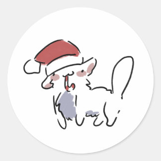 Adesivo Gato de Natal