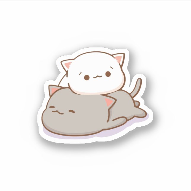 Adesivo Gato de Pêssego de Mochi Cugado (Frente)