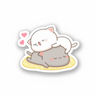 Adesivo Gato de Pêssego de Mochi Cugado