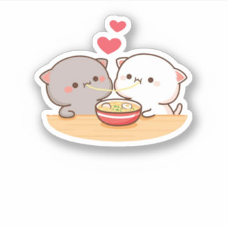 Adesivo Gato de Pêssego de Mochi Cugado