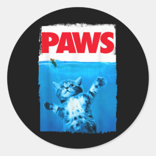 Adesivo Gato De Pinças E Parte Superior Do Rato, Gato Engr