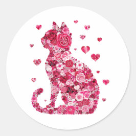 Adesivo Gato de Rosas