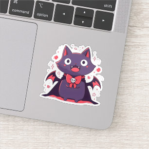 Adesivo Gato de Vampiro Bonito