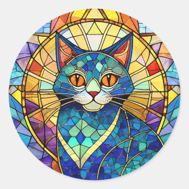 Adesivo Gato De Vidro Mantido (Frente)