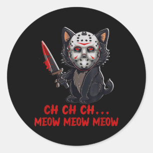 Adesivo Gato Divertido Animal Filme Terror Gatinho Miau O