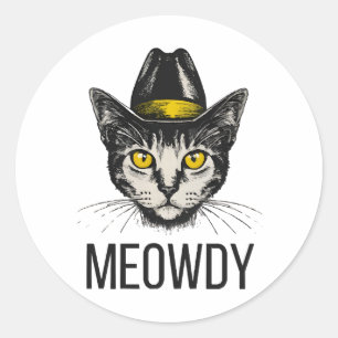 Adesivo Gato Divertido Meowdy