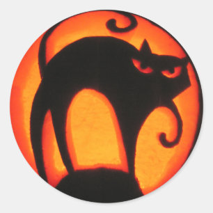 Adesivo Gato do Dia das Bruxas