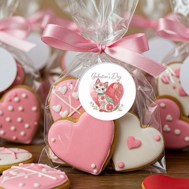 Adesivo Gato do Dia das Galentinas (Criador carregado)