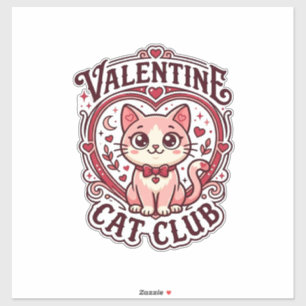Adesivo Gato do Dia dos Namorados Design Engraçado Amante 