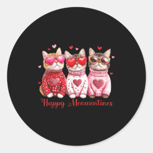 Adesivo Gato do Dia dos Namorados Feliz Meowentines Coraçã