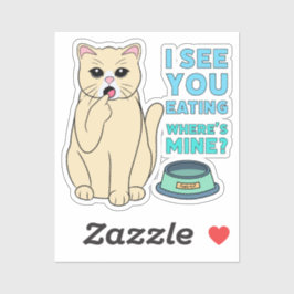 Adesivo Gato do Inspetor de comidas |