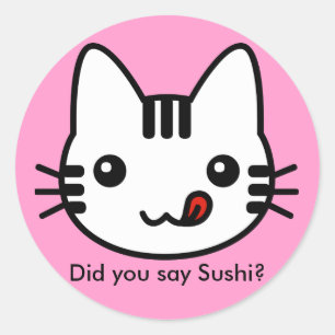Adesivo Gato do sushi