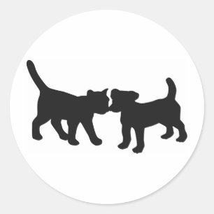 Adesivo gato e cão