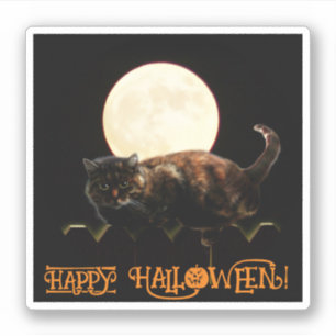 Adesivo Gato e Lua Cheia