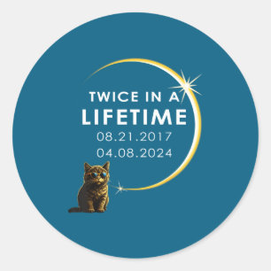 Adesivo Gato Eclipse Solar Total Duas Vezes