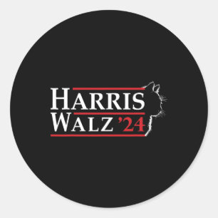 Adesivo Gato eleitoral de Waltz 2024 Lady Kamala Harris Ti