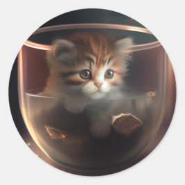 Adesivo Gato em uma equipe | Gatinho num Vinheta de Gato d