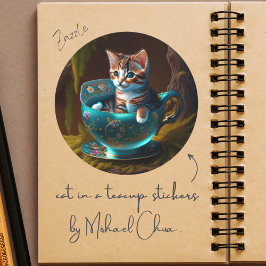 Adesivo Gato em uma equipe | Gatinho num Vinheta de Gato d