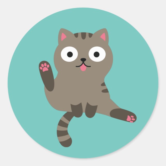 Adesivo Gato Engraçado (Frente)