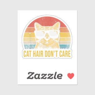 Adesivo Gato Engraçado Cabelo Não Me Importo Para Amantes