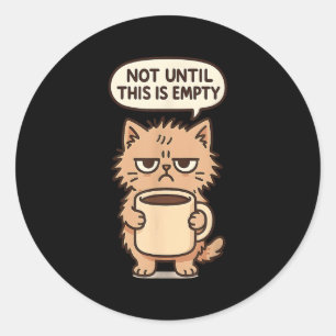 Adesivo Gato Engraçado Café Grumpy Lover Não Morena Pessoa