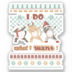 Adesivo Gato Engraçado De Dabbing - Eu Faço O Que Quero