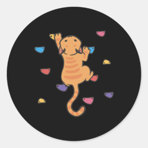 Adesivo Gato Engraçado Escalador Escalada Cute Bouldering