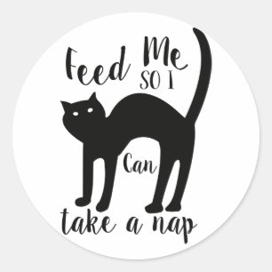Adesivo Gato Engraçado - Kit de Sono de Gatinho Gato Preto