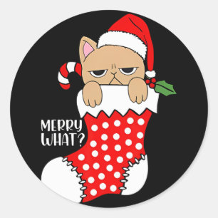 Adesivo Gato Engraçado No Natal Do Natal